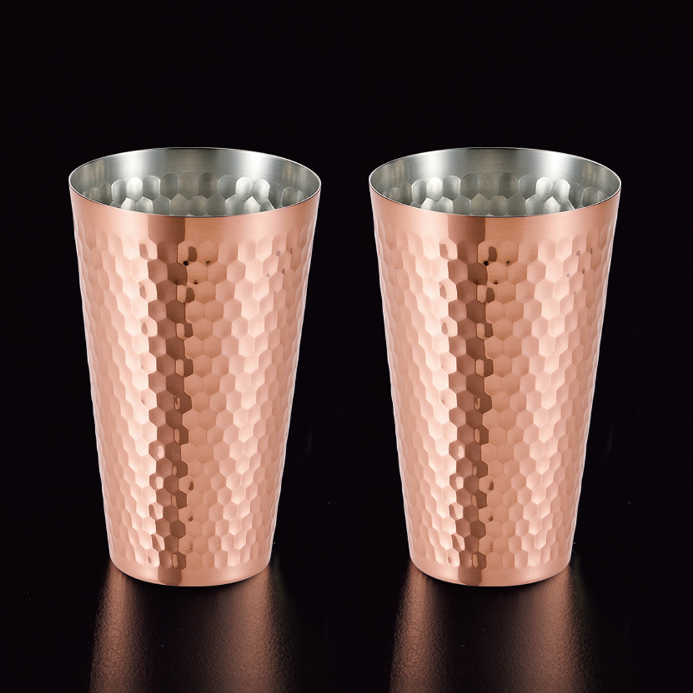 純銅タンブラー450ml 2PCセット（木箱）