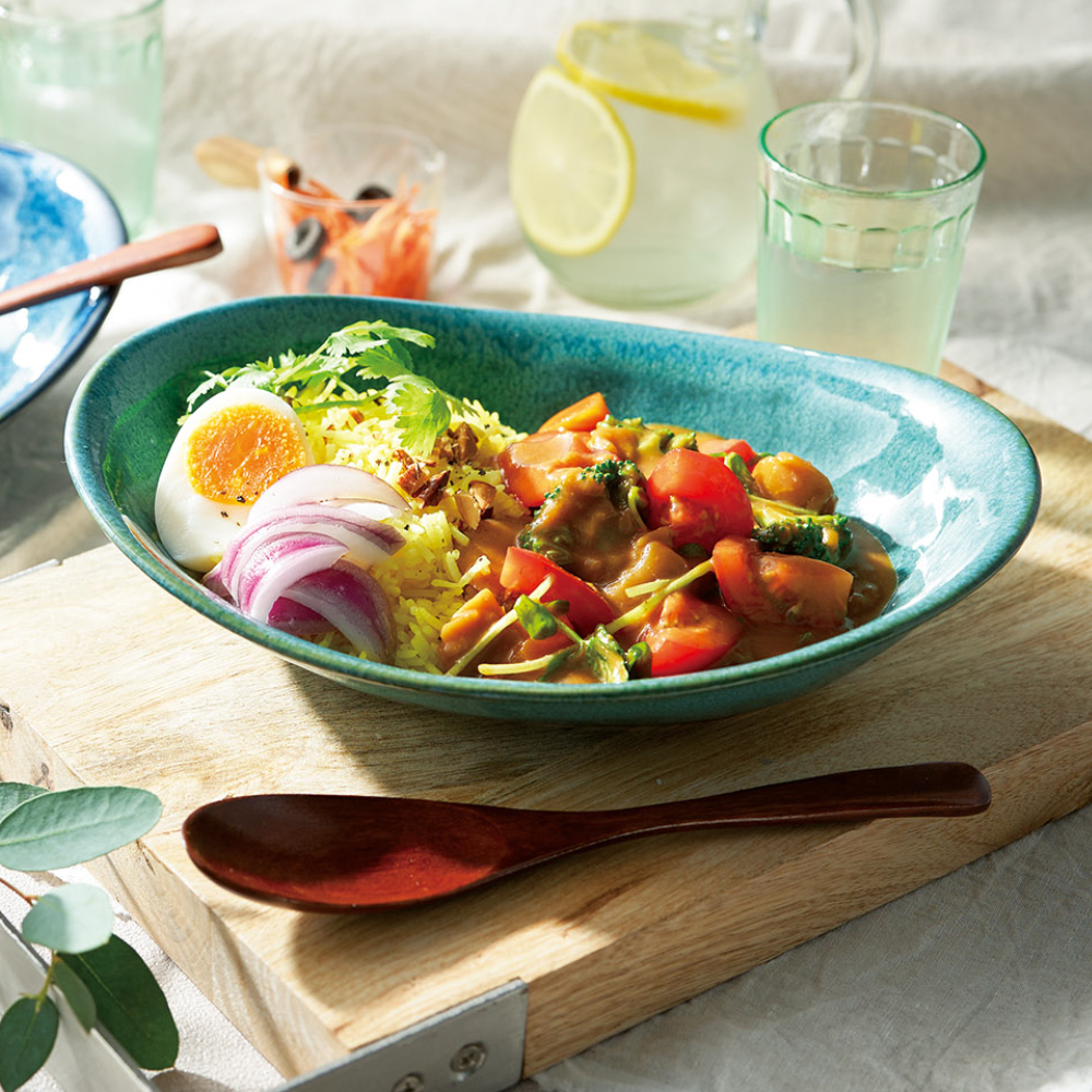 オーバルカレーペア（緑・織部）