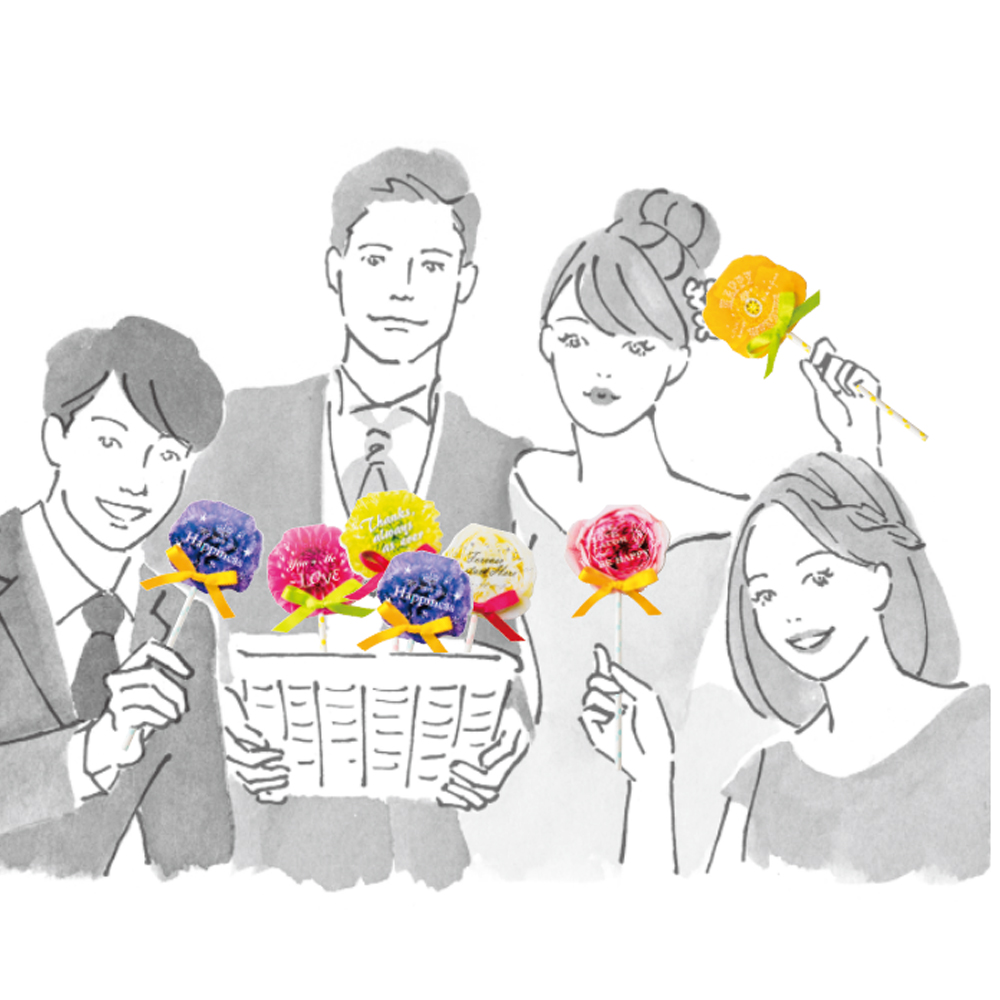 フラワースティック（ハートクッキー）（20個～）