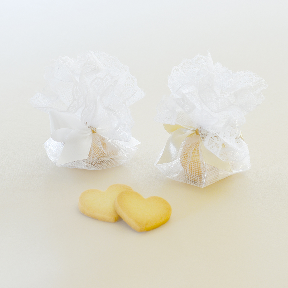 ♪ウェルカムホワイトレース（ハートクッキー）（30個セット）