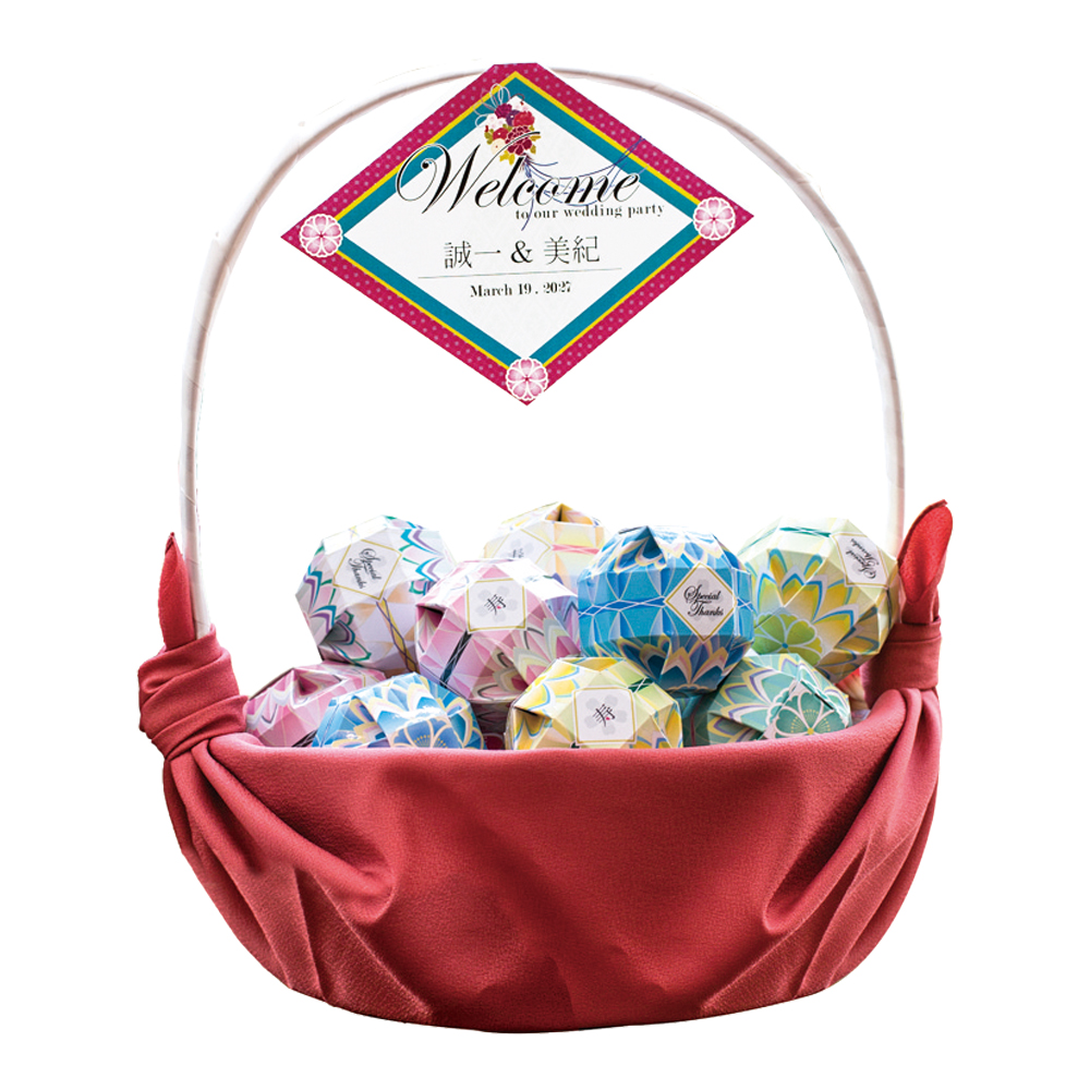 てまり籠ウェルカム（ハートクッキー）（24個セット）